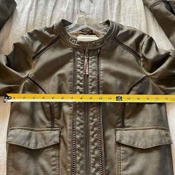 Anthropologie Hei Hei Vegan Leather Bomber Jacket - SP - Picture 9 of 10